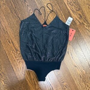 ALIX NYC Sparkle Black Nightwear Bodysuit